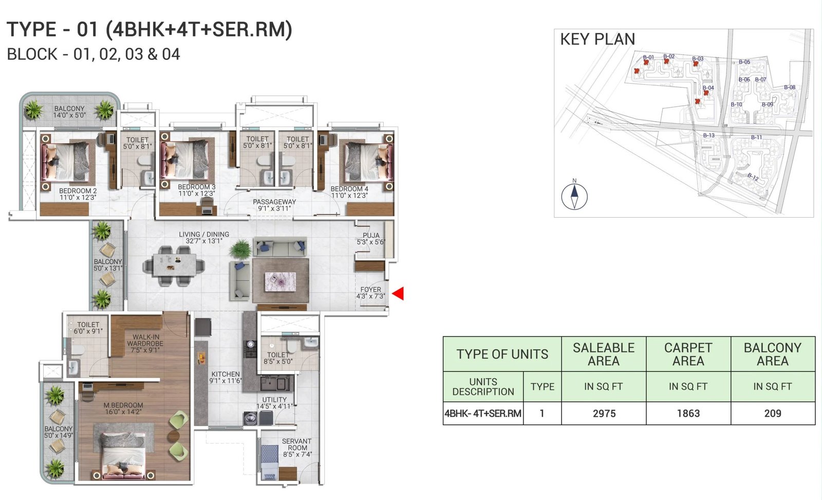 4 BHK Plan